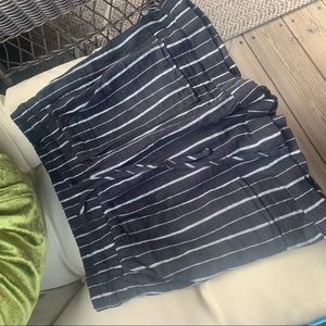 Forever 21 Black & White Striped Cloth Shorts